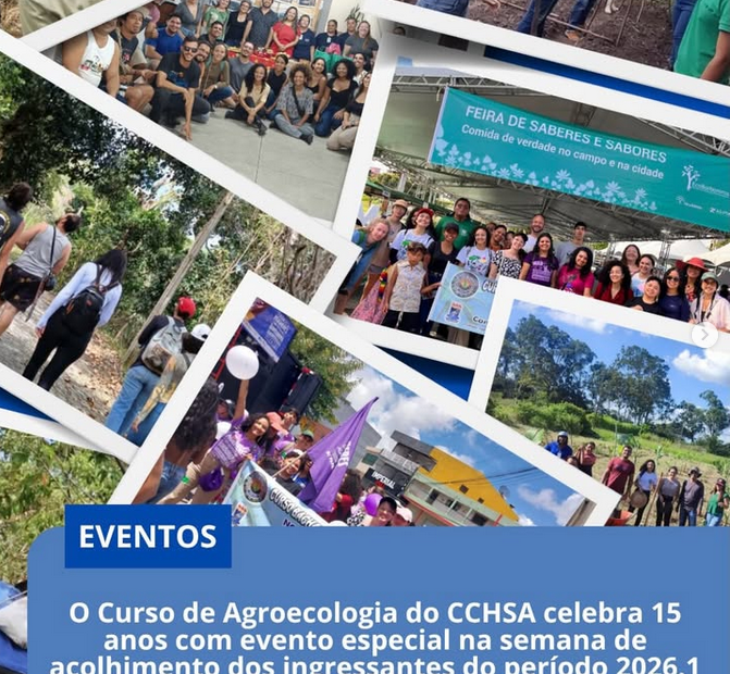 Curso de Agroecologia do CCHSA - 15anos