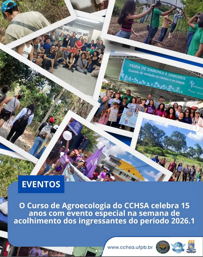 Curso de Agroecologia do CCHSA - 15anos